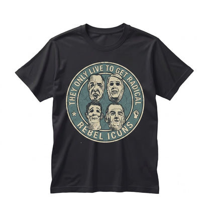 Vintage 1990s Surfer Action Film Point Bank Heist Presidents Mask Graphic Cotton Top Unisex TShirt