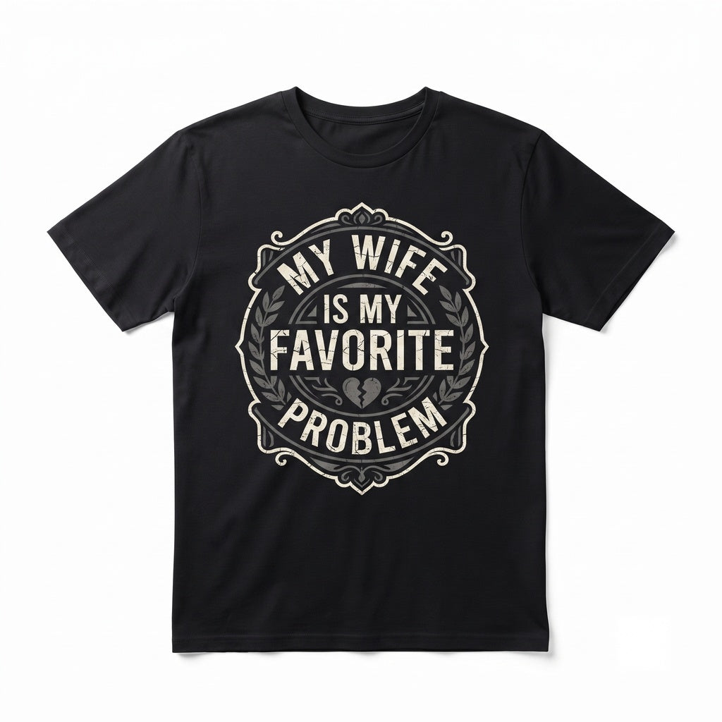 Funny Sarcastic Problem Wife Retro Husband Marriage Humor Unisex TShirt