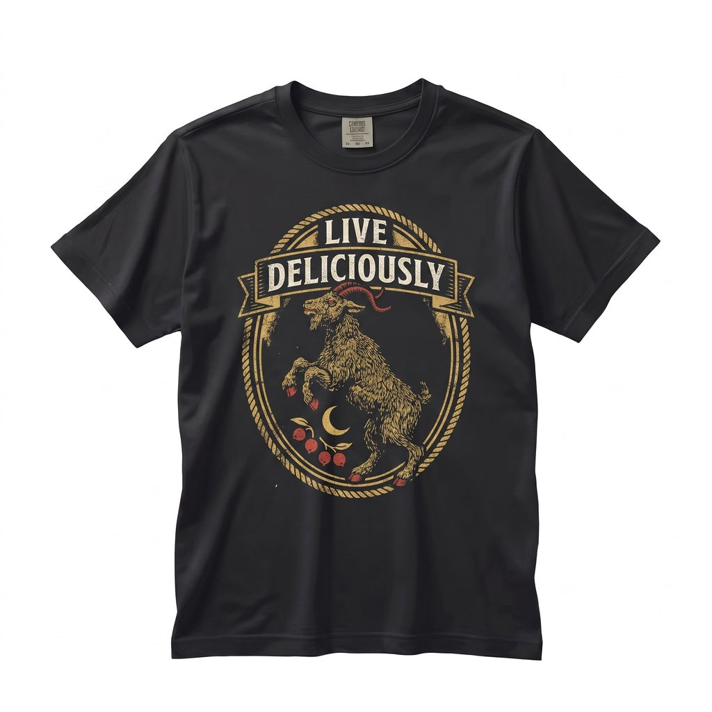 Black Phillip Live Deliciously Horror Movie Goat Occult Graphic Cotton Unisex TShirt