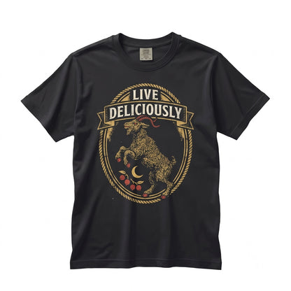 Black Phillip Live Deliciously Horror Movie Goat Occult Graphic Cotton Unisex TShirt
