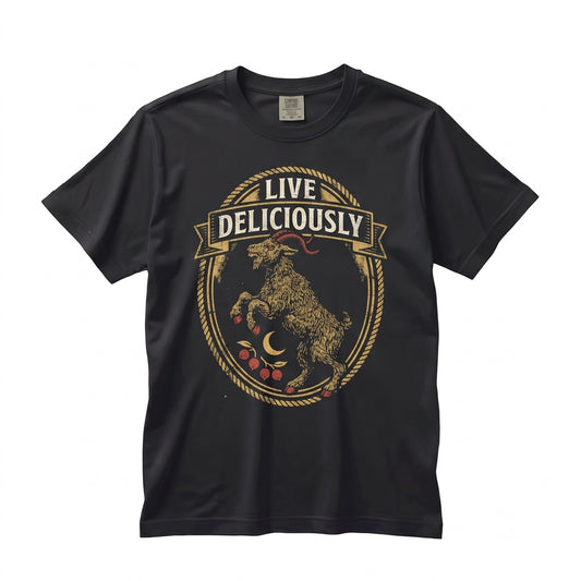 Black Phillip Live Deliciously Horror Movie Goat Occult Graphic Cotton Unisex TShirt