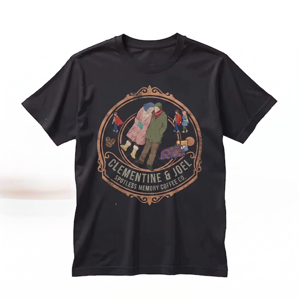 Eternal Sunshine Movie Collage Joel Clementine Retro Sci-Fi Romance Film Fan Art Graphic Unisex TShirt