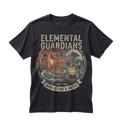 Charizard vs Blastoise Vintage Japanese Anime Graphic Sleeveless Streetwear Retro Y2K Unisex TShirt