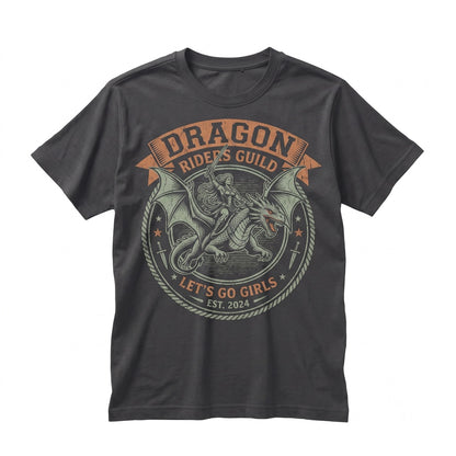 Warrior Woman Dragon Rider Fantasy Graphic Feminist Empowerment Strong Girls Apparel Unisex TShirt