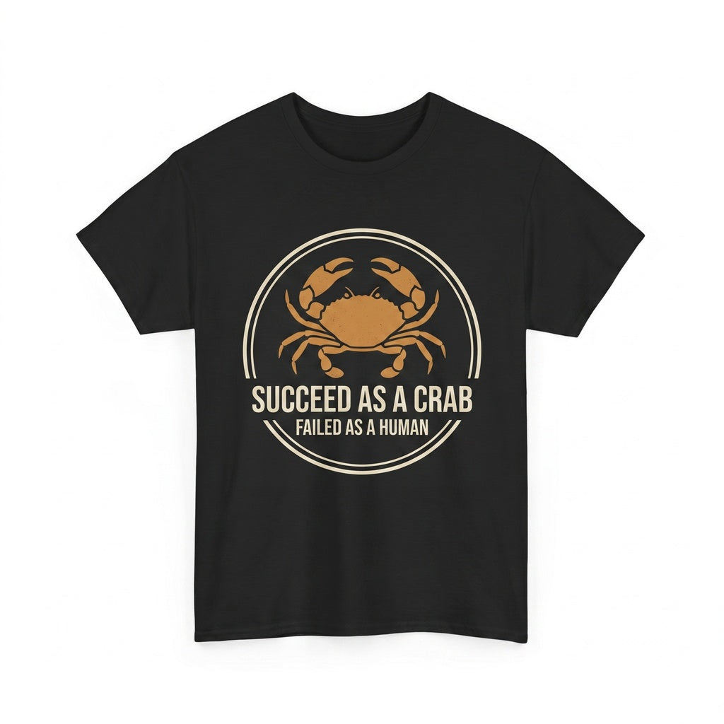 Failed As A Human Vintage Japanese Funny Crab Novelty Graphic Unisex TShirt