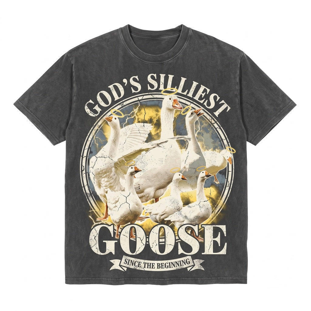 Gods Silliest Goose Graphic Funny Religious Novelty Apparel Unisex TShirt