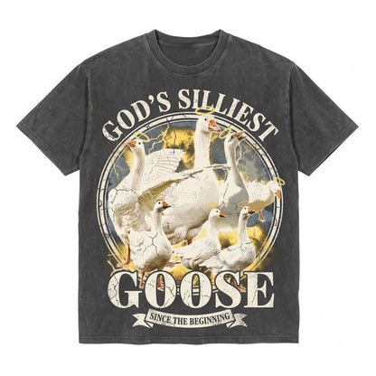 Gods Silliest Goose Graphic Funny Religious Novelty Apparel Unisex TShirt