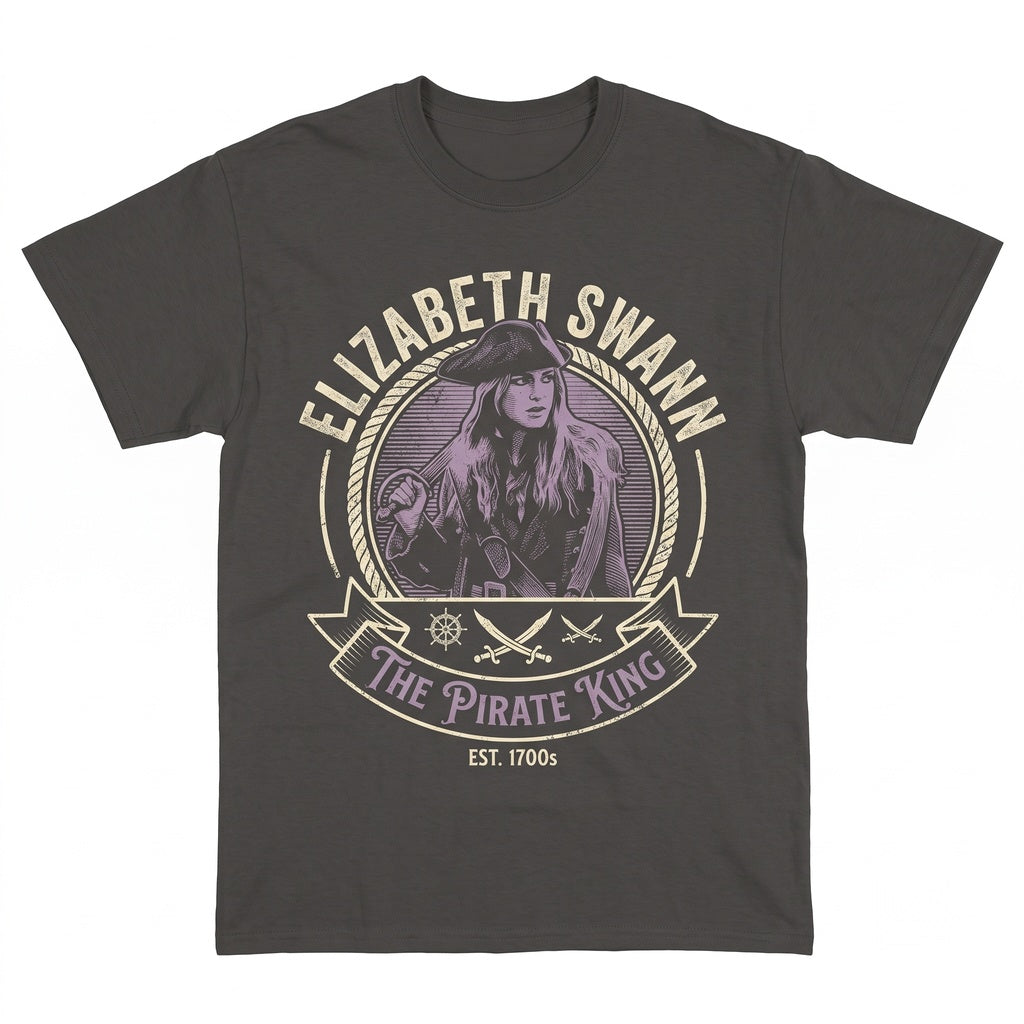 Vintage Elizabeth Swann Retro Movie Keira Knightley Fan Gift Pirate Life Theme Unisex TShirt
