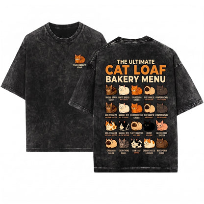 Types Of Cat Loaf Cute Kitten Kawaii Feline Lover Funny Kitty Gift Unisex Wash T-Shirt