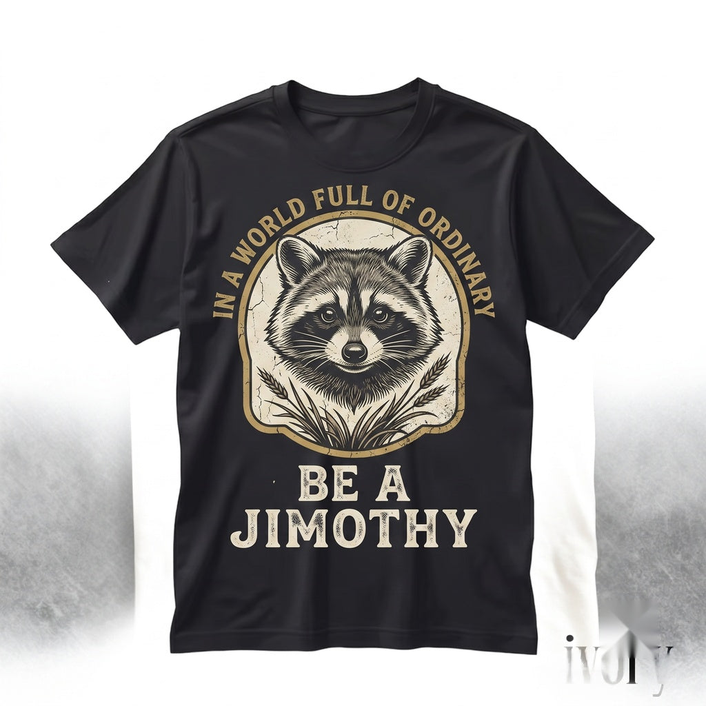 Jimothy Raccoon Graphic Whimsical Woodland Animal Funny Wildlife Nature Lover Gift Unisex TShirt