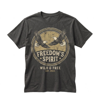Vintage Bald Eagle Graphic American Wildlife Art Nature Lover Freedom Western Soaring Birds Gift Unisex TShirt