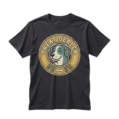 Treat Dealer Funny Dog Mom Paw Print Vintage Pet Owner Gift Graphic Unisex TShirt