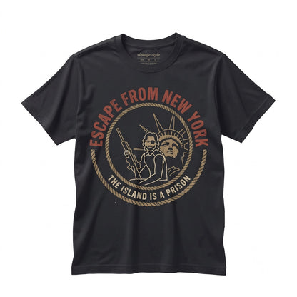 Escape From New York Vintage 1981 Sci-Fi Action Movie Graphic Cotton Retro Unisex TShirt
