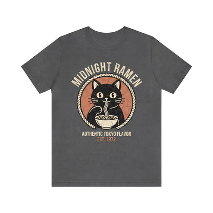 Ramen Cat Black Funny Japanese Dad Lover Gift Apparel Graphic Unisex TShirt