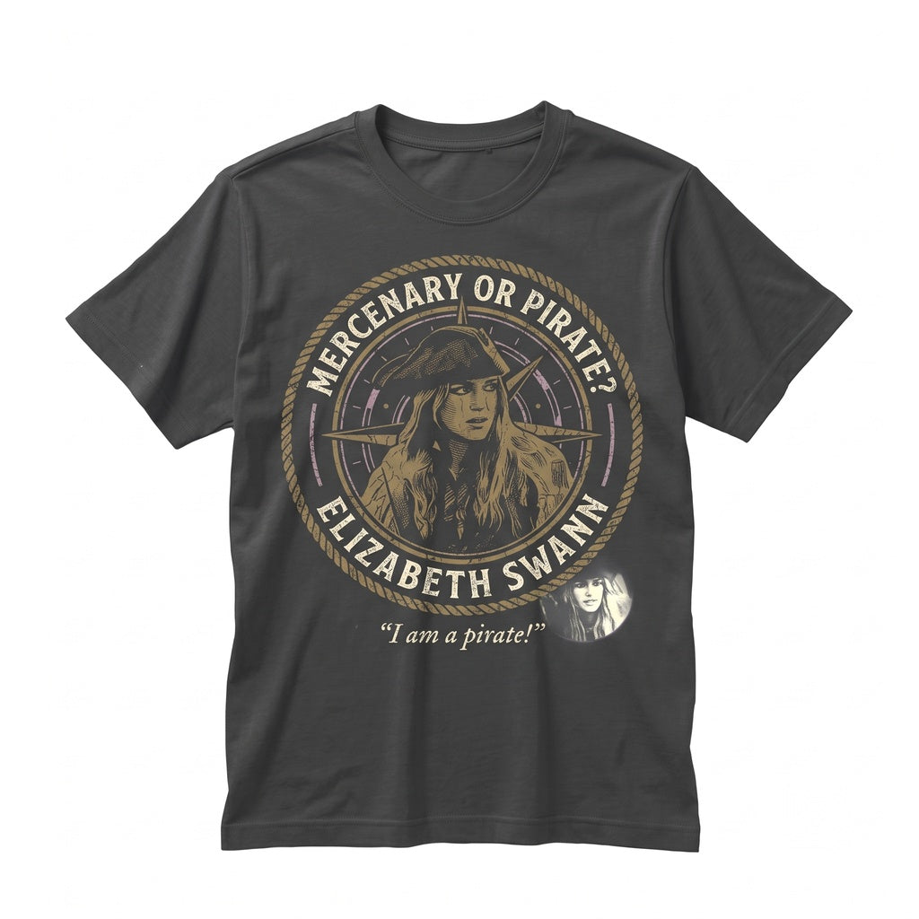 Vintage Elizabeth Swann Retro Movie Keira Knightley Fan Gift Pirate Life Theme Unisex TShirt