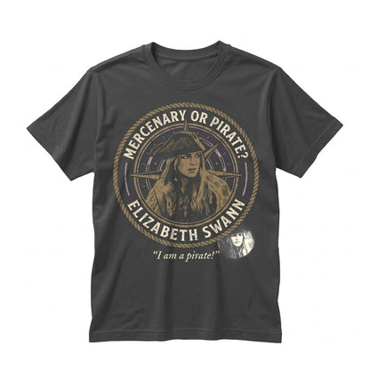 Vintage Elizabeth Swann Retro Movie Keira Knightley Fan Gift Pirate Life Theme Unisex TShirt
