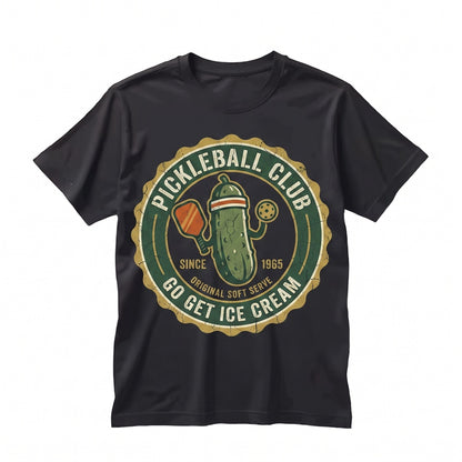 Funny Soft Serve Ice Cream Pickleball Paddle Cute Humor Graphic Sports Fan Gift Unisex TShirt