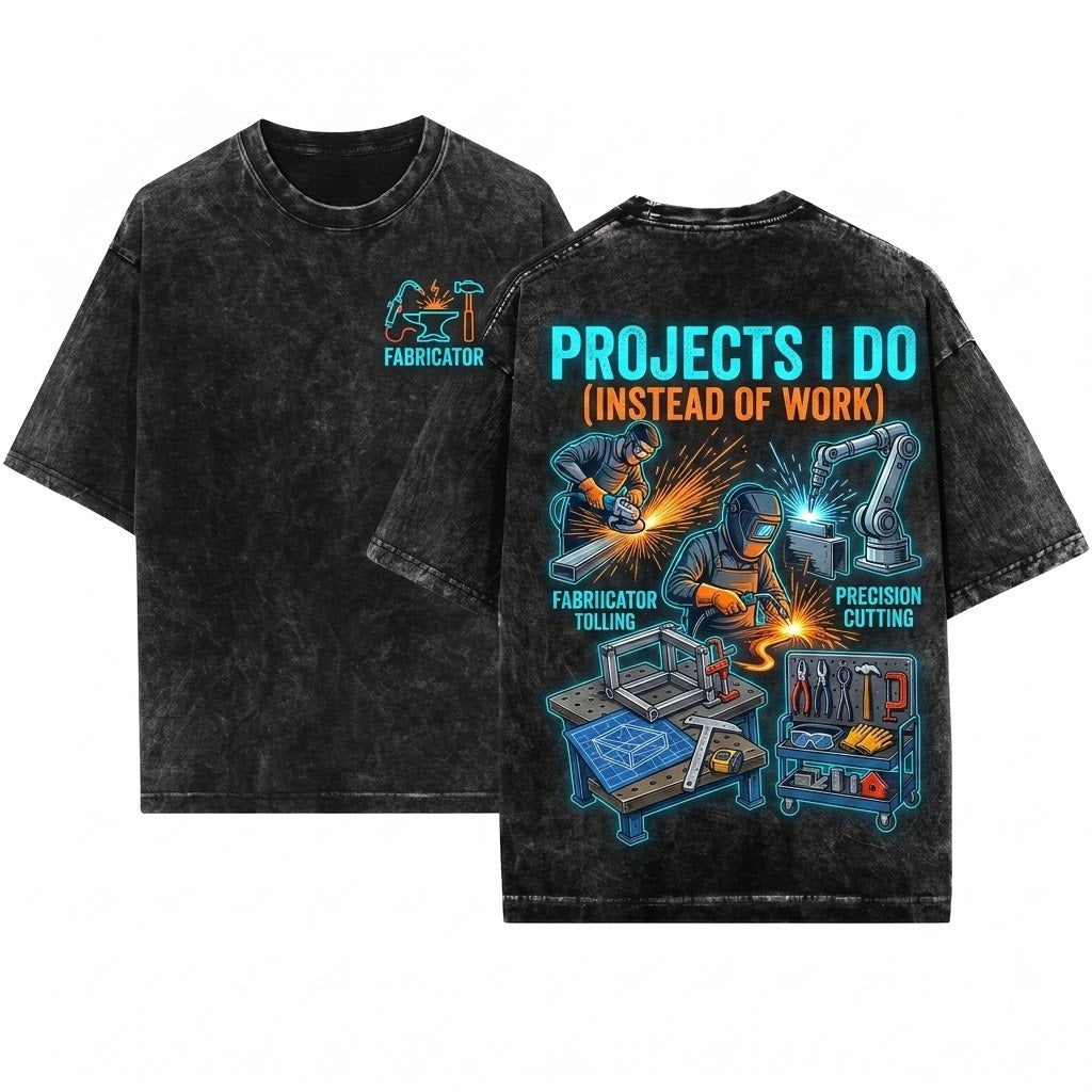 Things I Do In My Spare Time Metalworking Welder Fabricator DIY Hobbyist Handyman Gift Dad Tradesman Unisex Wash T-Shirt