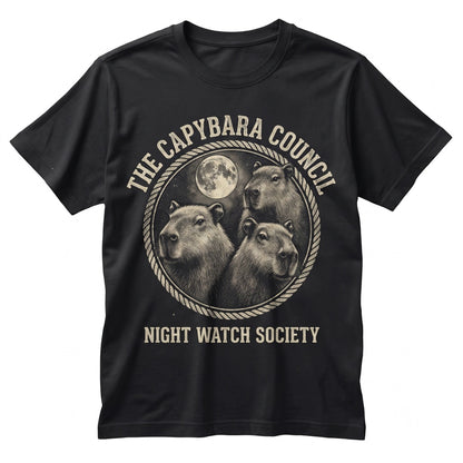 Capybara Full Moon Vintage Graphic Three Animal Lover Funny Wildlife Aesthetic 90s Retro Nature Gift Unisex TShirt