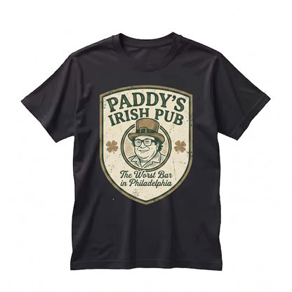 Paddys Irish Pub Funny Leprechaun Graphic Bar Apparel Top Unisex TShirt