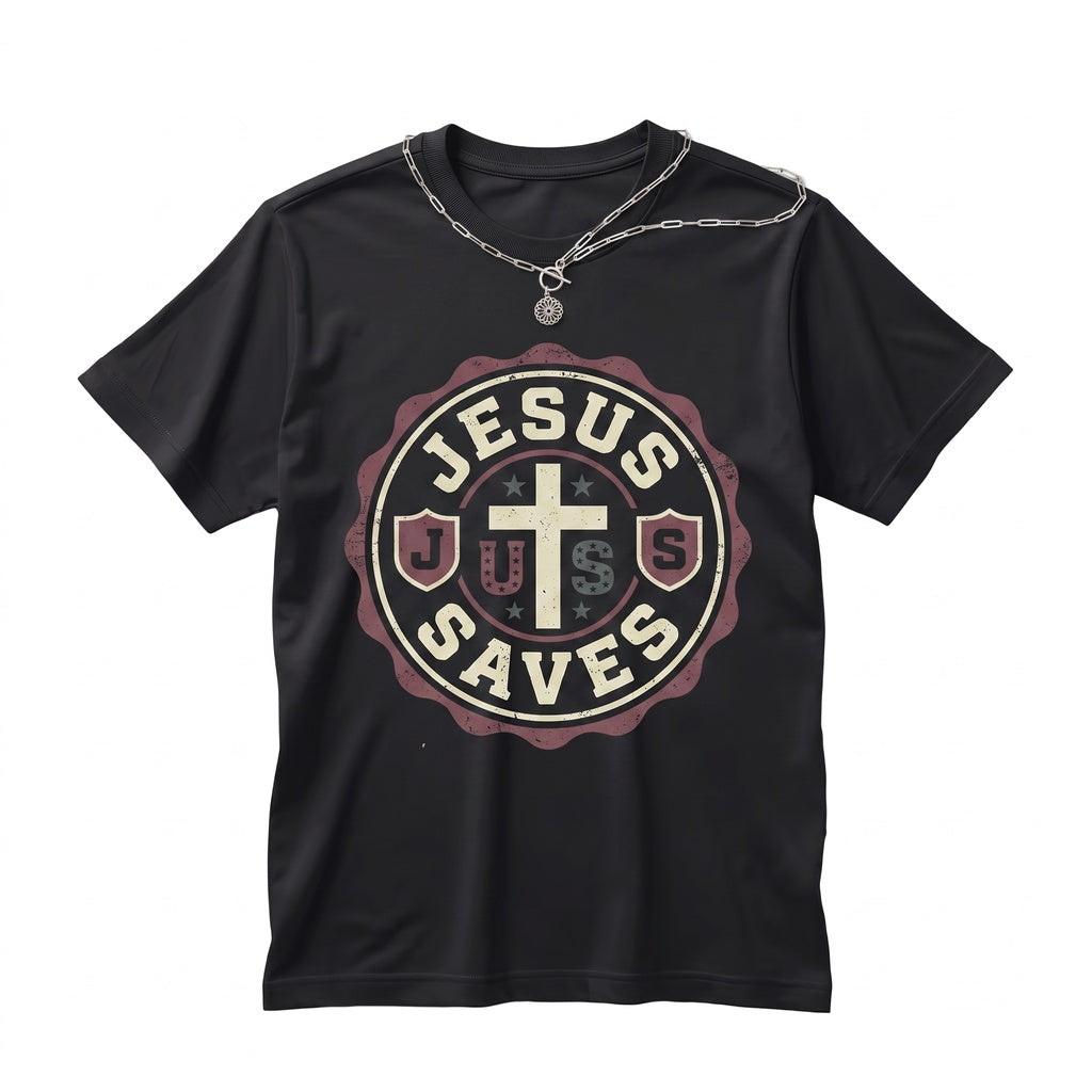Jesus Saves Christian Patriotic USA 4th of July America 250th Independence Day Unisex TShirt