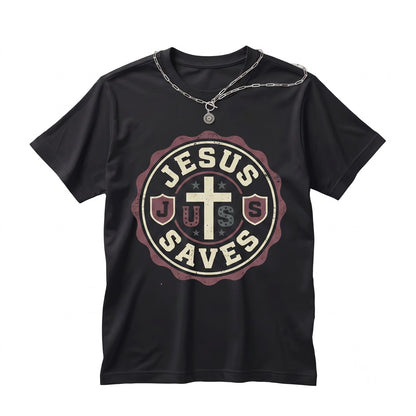 Jesus Saves Christian Patriotic USA 4th of July America 250th Independence Day Unisex TShirt