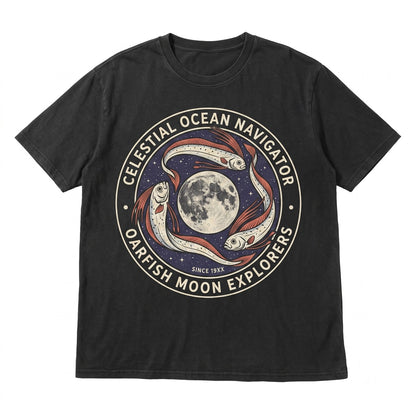 Three Oarfish Lunar Deep Sea Marine Biology Diver Rare Ocean Animal Creature Apparel Unisex TShirt