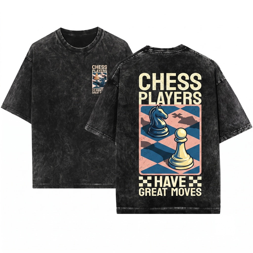 Funny Chess Player Great Moves Checkmate Strategy Gift Novelty Unisex Wash T-Shirt