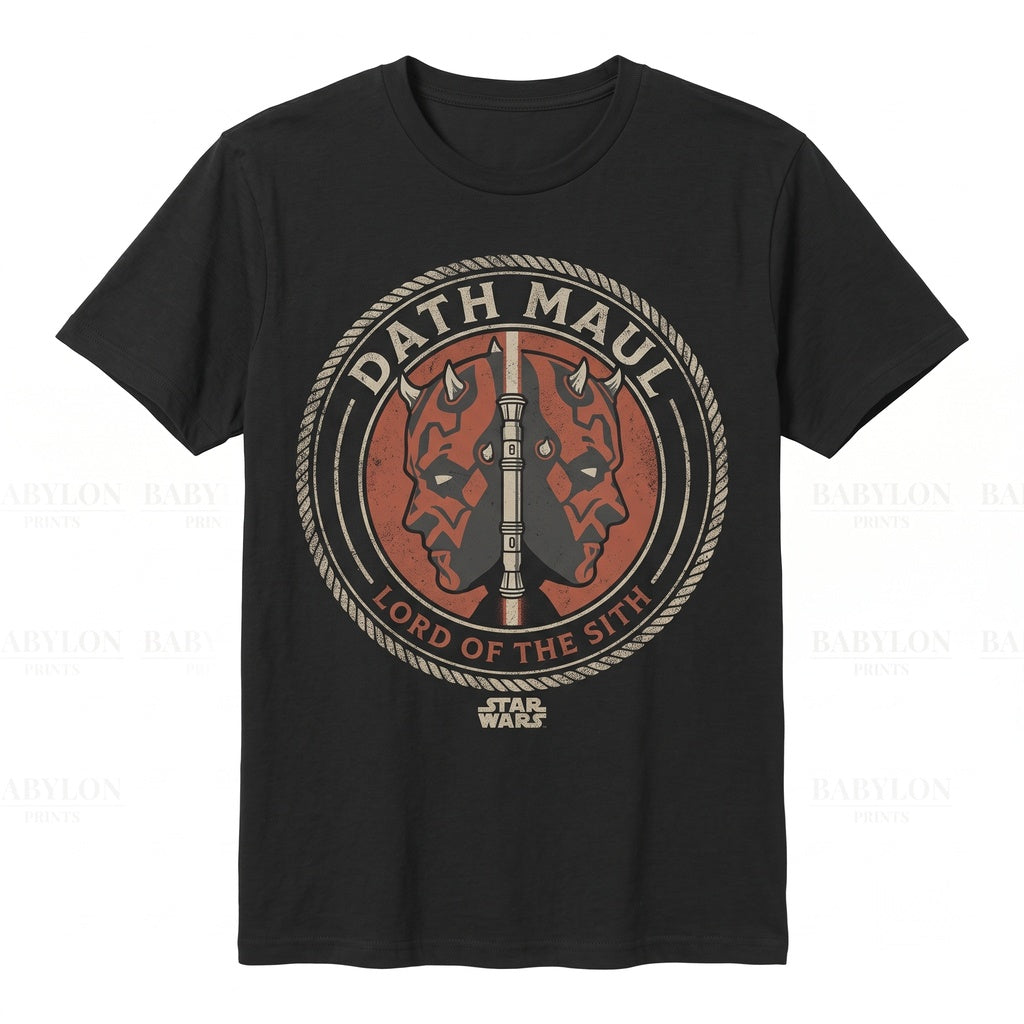 Vintage Darth Maul Shadow Lord Graphic Sweatshirt Hoodie Sith Clone Wars Gift Unisex TShirt