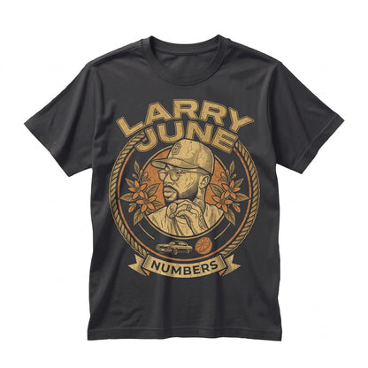 Larry June Vintage Hip Hop Orange Print Unisex TShirt