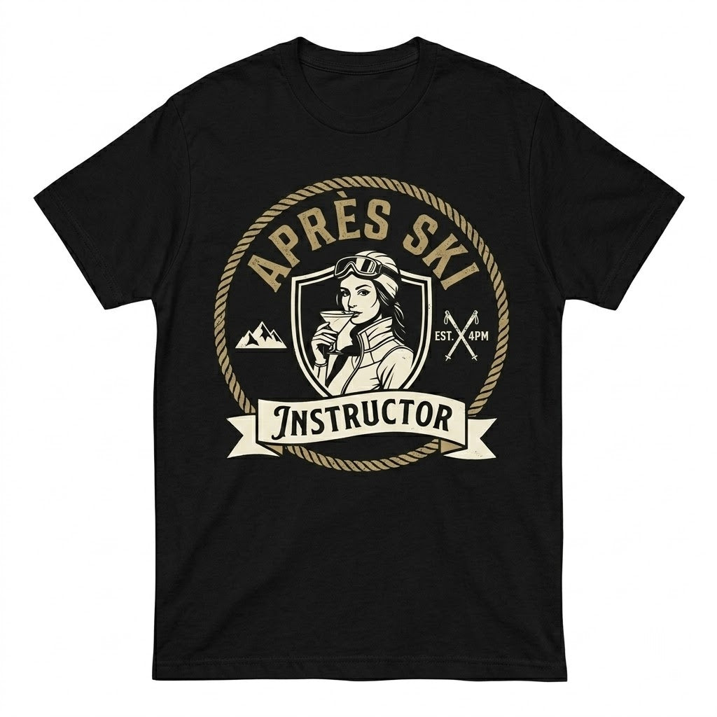 Funny Apres Ski Instructor Gift Holiday Winter Sports Alpine Snowboard Graphic Unisex TShirt