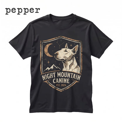 Bull Terrier Howling At Full Moon Vintage 90s Retro Graphic Dog Mom Pet Lover Unisex TShirt