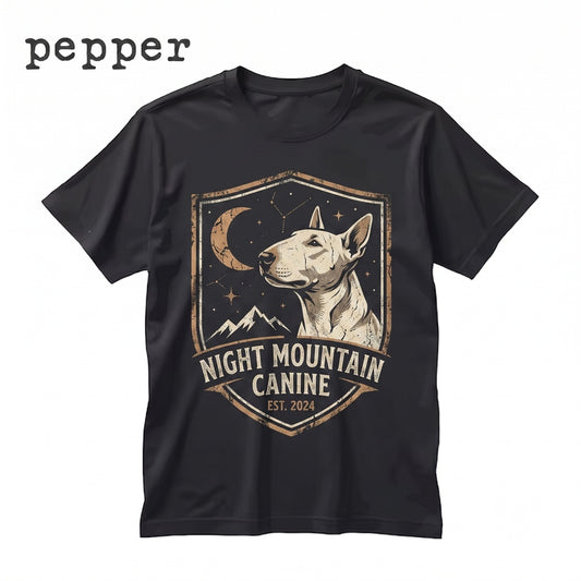 Bull Terrier Howling At Full Moon Vintage 90s Retro Graphic Dog Mom Pet Lover Unisex TShirt