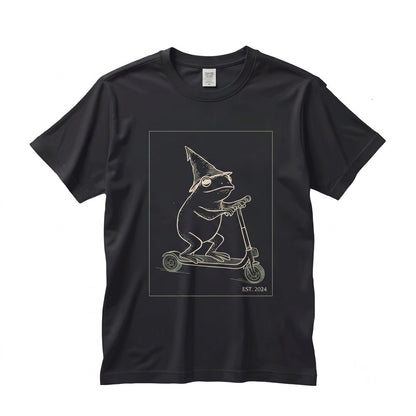 Funny Frog Riding Scooter English Literature High School Educator Reading Gift Unisex TShirt