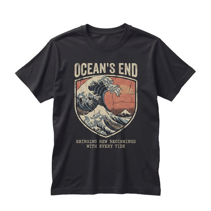Great Wave Off Kanagawa Graphic Aesthetic Japanese Retro Hokusai Woodblock Art Apparel Unisex TShirt