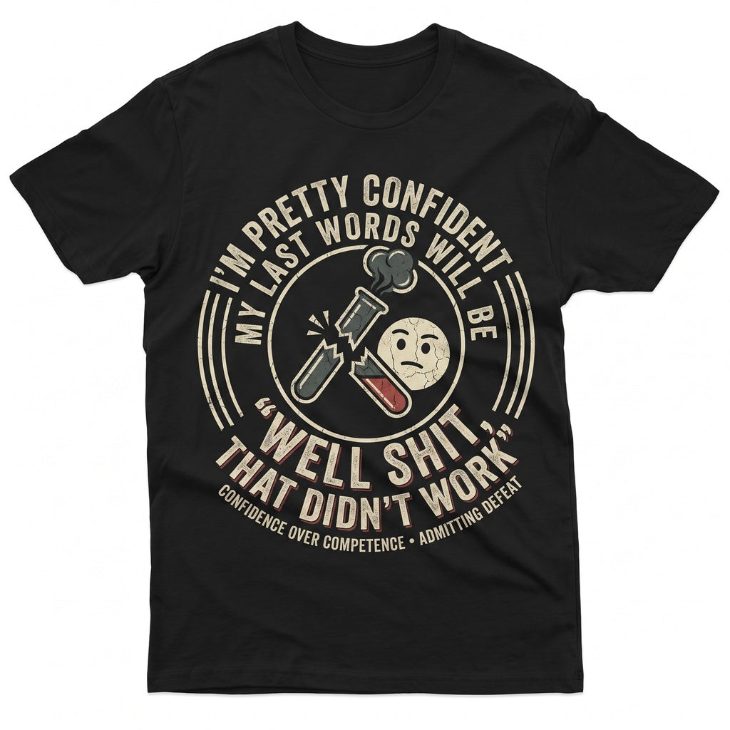 Im Pretty Confident My Last Words Will Be That Didnt Work Funny Sarcastic Graphic Birthday Gift Humorous Rude Apparel Unisex