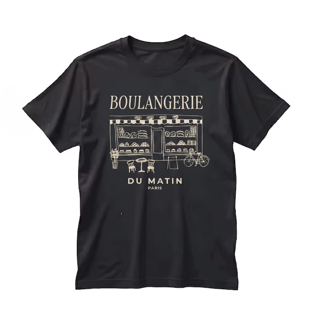 Boulangerie Paris Bakery Vintage French Cafe Graphic Unisex TShirt