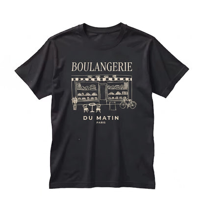 Boulangerie Paris Bakery Vintage French Cafe Graphic Unisex TShirt