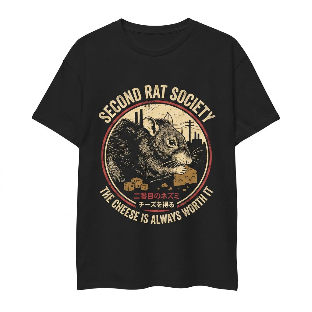 The Early Bird Gets Worm Second Mouse Gets Cheese Funny Rodent Graphic Quote Cotton Apparel Unisex TShirt