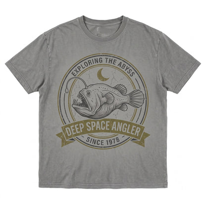 Three Anglerfish Moon Deep Sea Ocean Animal Graphic Marine Biology Weird Biologist Gift Apparel Unisex TShirt