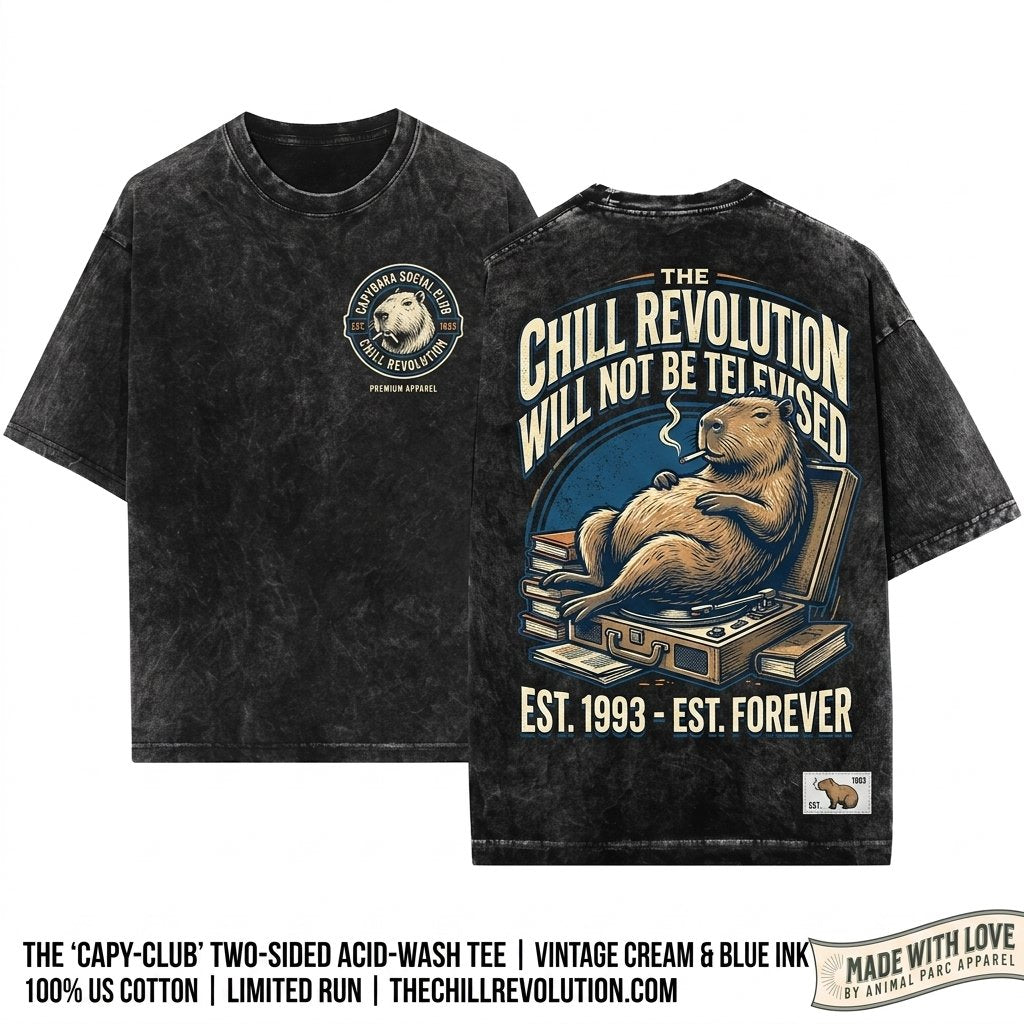 Capybara Smoking Vintage Funny Lover Gift Smoker Cigarette Animal Unisex Wash T-Shirt