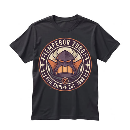Oversized Emperor Zurg Villain Graphic Apparel, Space Ranger Nemesis Retro Purple Cotton Top, Unisex TShirt