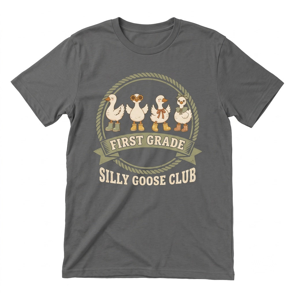Silly Goose Elementary Teacher 1st Grade Team Back to School Unisex TShirt