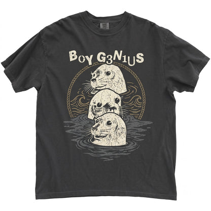 Boy Genius Seal Sea Otter Graphic Print Vintage Indie Music Animal Cotton Unisex TShirt