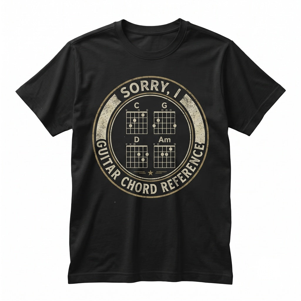 Guitar Chords Musician Gift Acoustic Electric Player Music Birthday Present Christmas Apparel Men Women Unisex TShirt