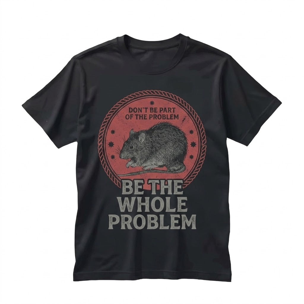 Dont Be Part Of The Problem Rat Graphic Funny Rodent Vintage Casual Unisex TShirt