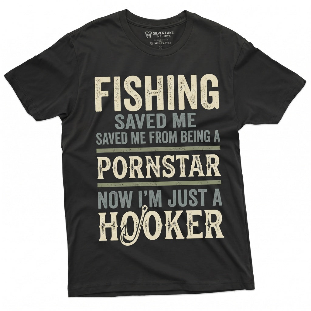 Funny Fishing Graphic Apparel Offensive Rude Hooker Gag Gift For Men Dad Husband Unisex TShirt