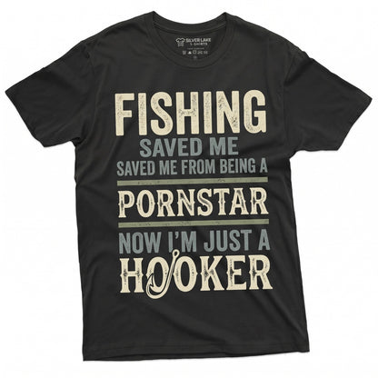 Funny Fishing Graphic Apparel Offensive Rude Hooker Gag Gift For Men Dad Husband Unisex TShirt