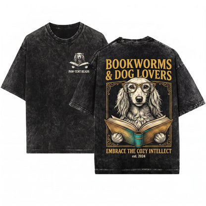 Saluki Sighthound Dog Reading Bookworm Literary Librarian Mom Gift Unisex Wash T-Shirt
