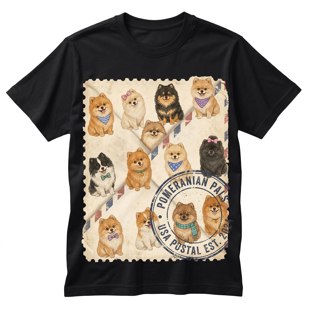 Cute Pomeranian Dog Lover Graphic Apparel, Kawaii Fluffy Puppy Pet Clothes, Gift for Canine Owners Unisex TShirt